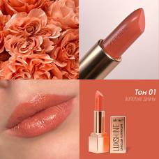 Lipstick-lip gloss LUXSHINE Shining collection, Tone 01 Golden dunes/ Vitex