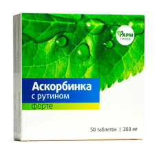 Ascorbic acid with rutin forte / 50 tablets of 0.3 g, PharmGroup
