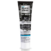 2-in-1 Aftershave Cream + Hydrating Balm with Detox Protection Complex "Black Clean for Men"
